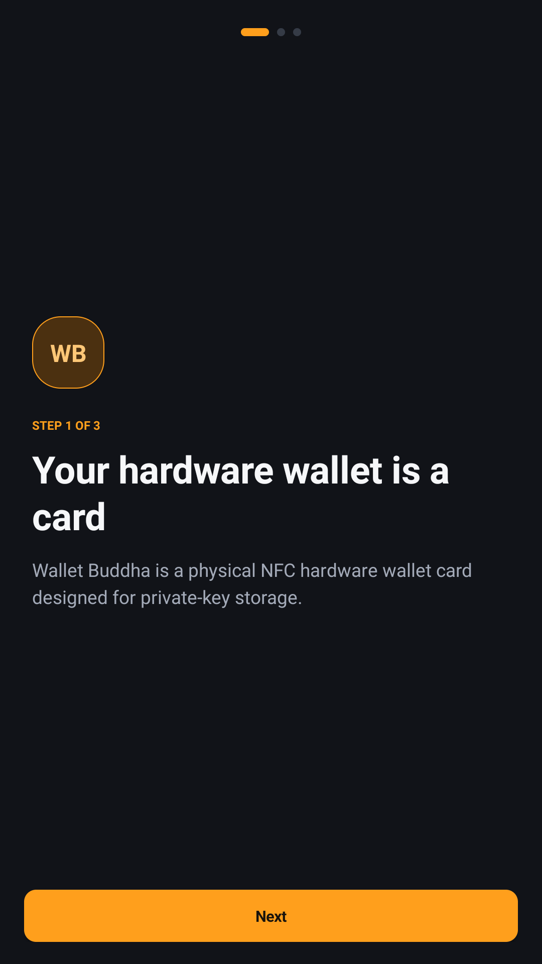 Private-key storage introduction in the Wallet Buddha Android app